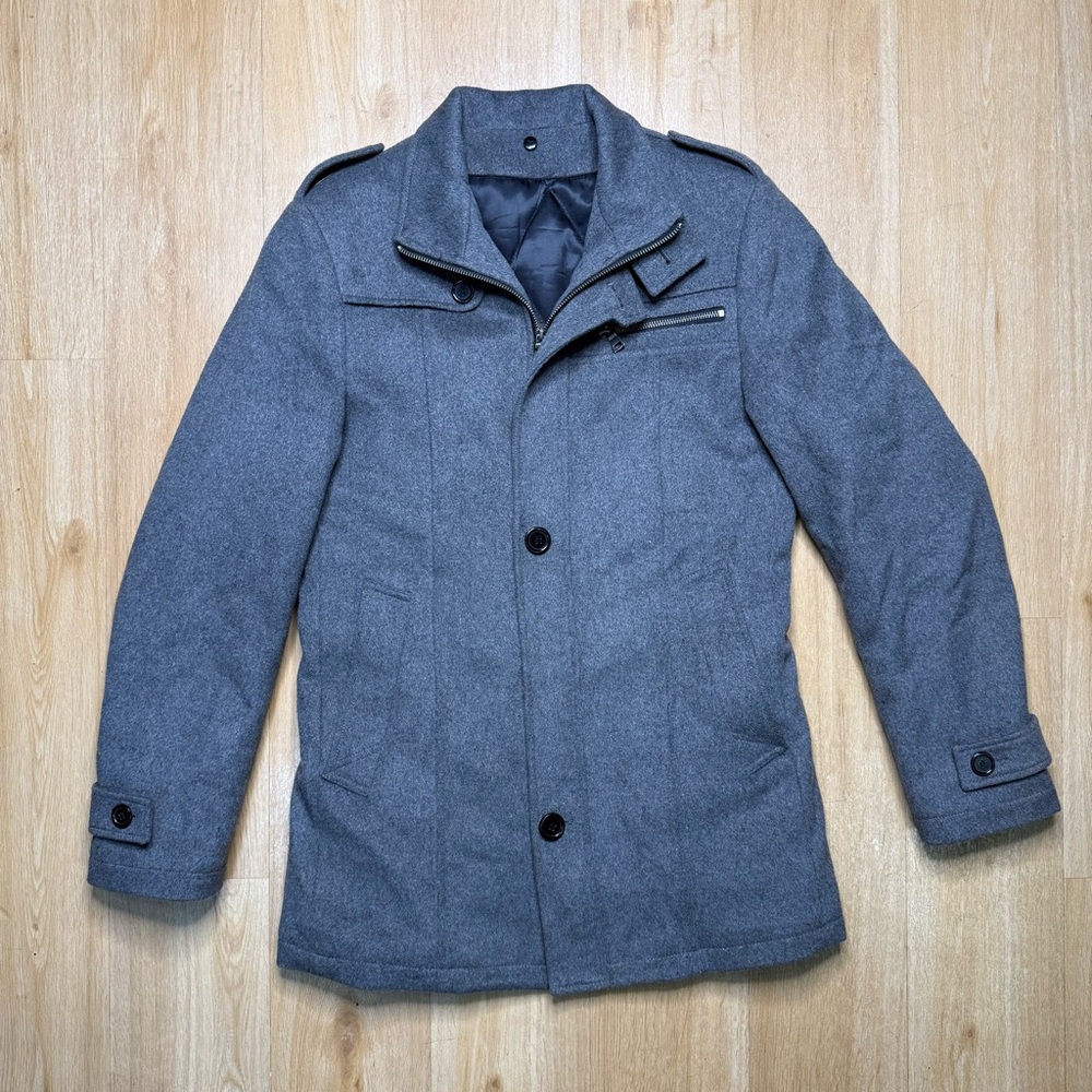 Lief Horsens Classic Wool Cashmere Blend Coat 36R